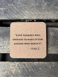 Prince Quotes Cork Coasters | Laser Engraved Set of 6