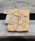 Streets of Chelsea Cork Coasters | Laser Engraved Set of 4