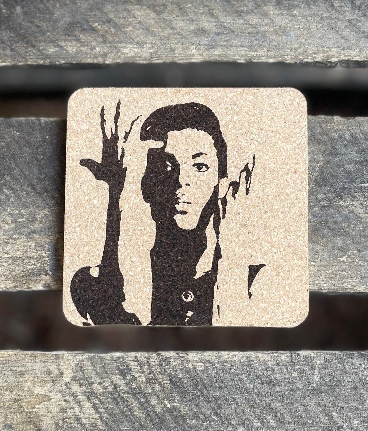 Prince The Artist Cork Coasters | Laser Engraved Set of 4