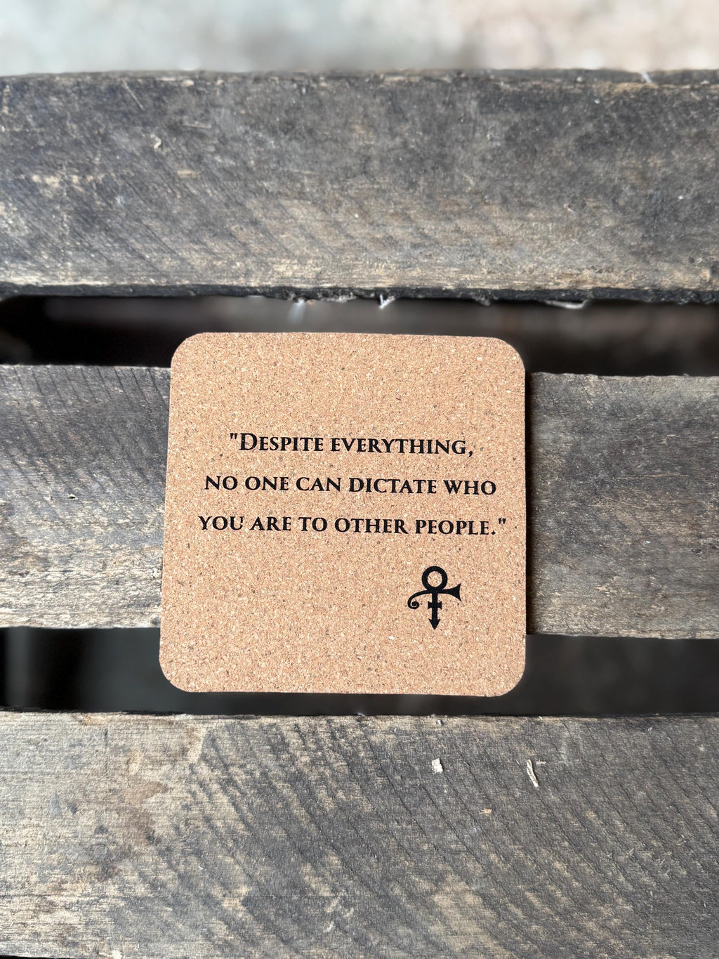 Prince Quotes Cork Coasters | Laser Engraved Set of 6