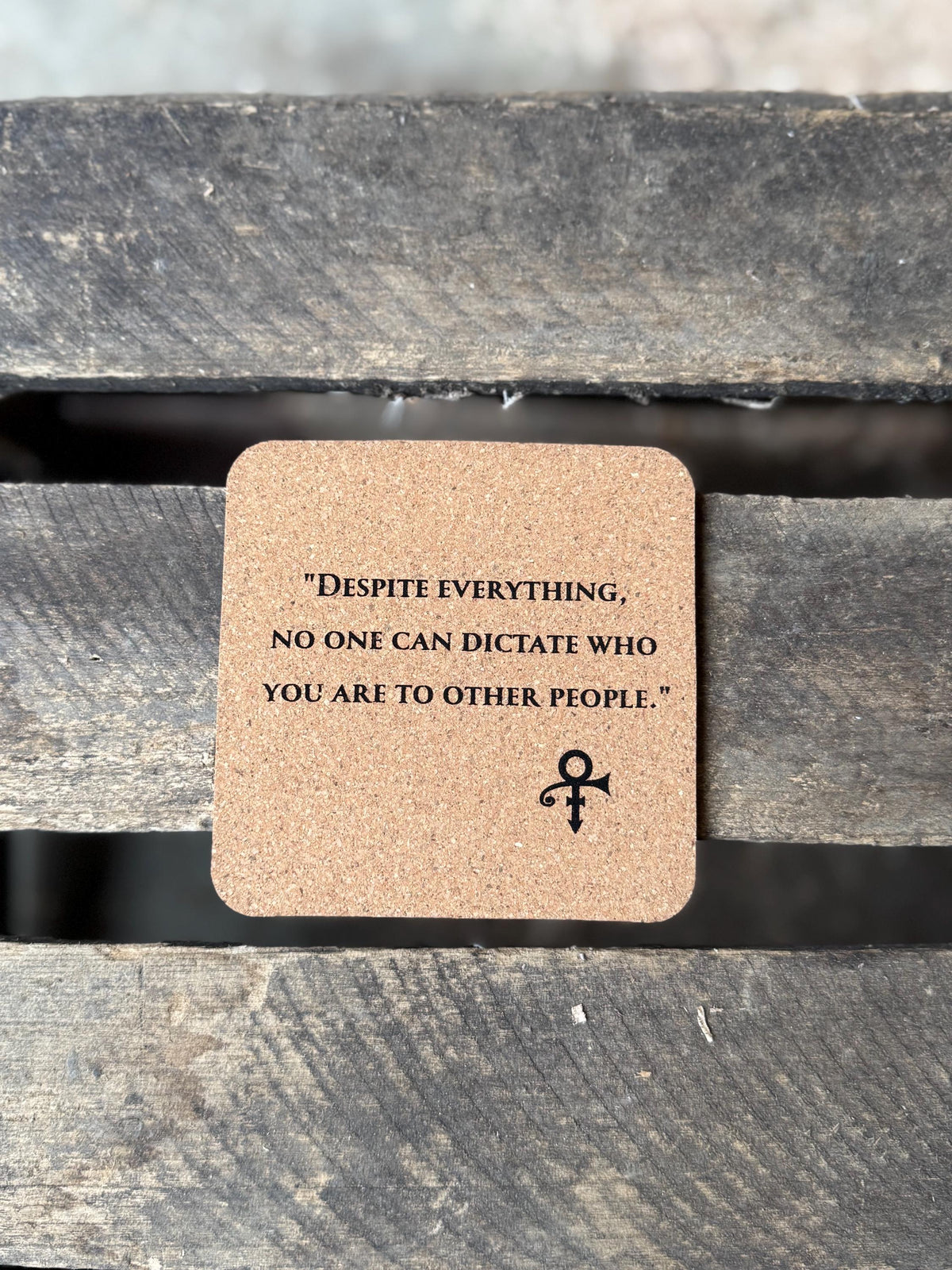 Prince Quotes Cork Coasters | Laser Engraved Set of 6